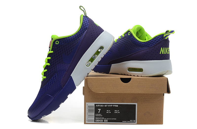Nike Air Max Shoes Womens Purple/Fluorescence Green Online